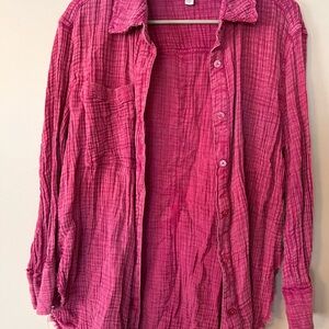 Urban Outfitters Pink Button Down Shirt